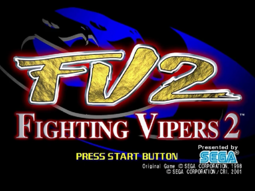 Fighting Vipers 2 title screen for Sega Dreamcast